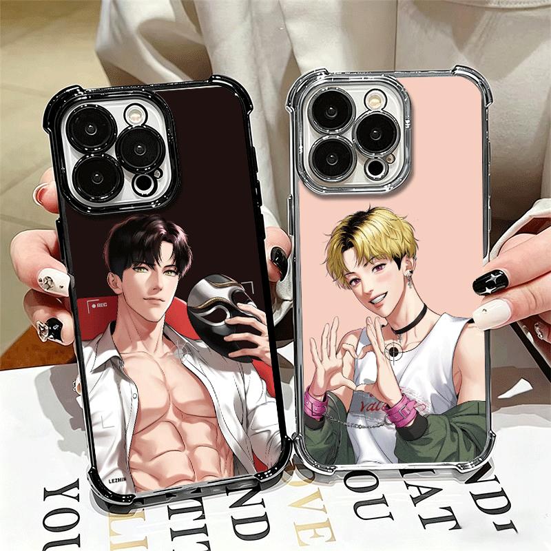 B-J A-Alex Anime Soft Phone Case For iPhone 15 16 17 Air 14 Pro Max 16E Plus 13 12 Mini Plating Anti-Fall Fundas