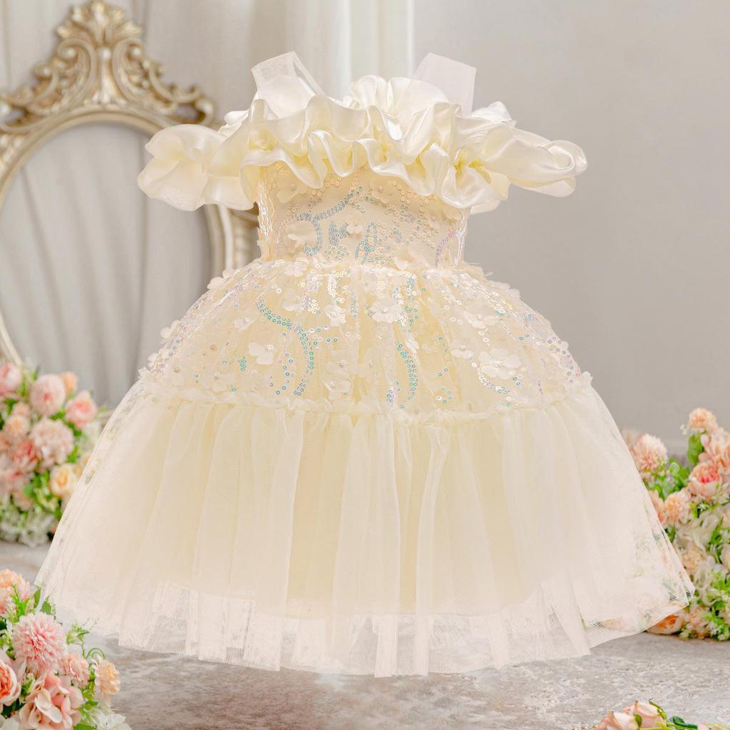 Girls' Cross-Border Flower Princess Dress 2025 - New Children's Performance Dress