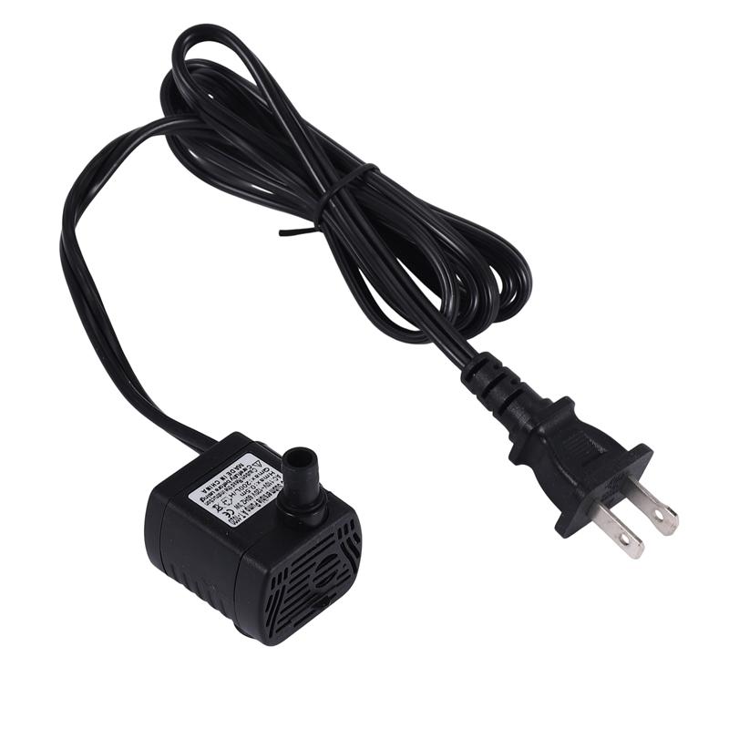 

A96I-Mini AC 110V 3W Submersible Water Pump Aquarium Fountain Air Fish Tank Pond Water Pump US Plug 110V 12V&EU чорний