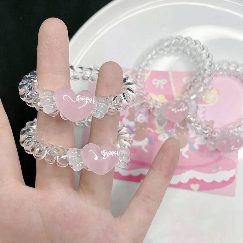 2023 Y2K Star Hair Ring For Women Girls Cute Jelly Pentagram Telephone Line Hair Rope Korean Elastic Hair Bands Friends Gifts