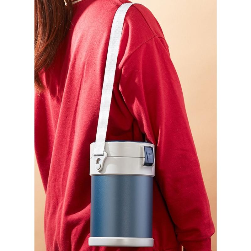 Insulated 304 Stainless Steel Food Jar 2.9L Includes Cutlery Set Practical Leak Proof Lunch Box with Carrying Bag