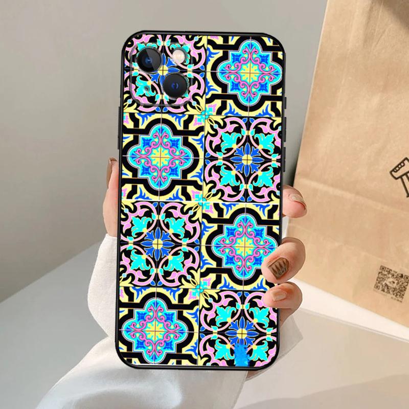 

Moroccan Mosai Tile Pattern Phone Case For iPhone 17 Air 16 15 14 11 12 13 Pro Max 12 13 mini 15 16 Plus 16e Cover Coque iPhone 14 Pro