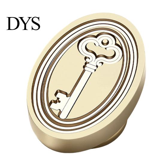 Crafting Stamp Replacement Brass Wax Seal Head, Vintage Key Pattern Embossed Sealing Accessories Head for Envelope Journal Gift Packaging Invitation