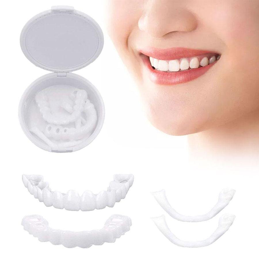 1 set of removable teeth upper and lower dental veneers dentures artificial tooth linings