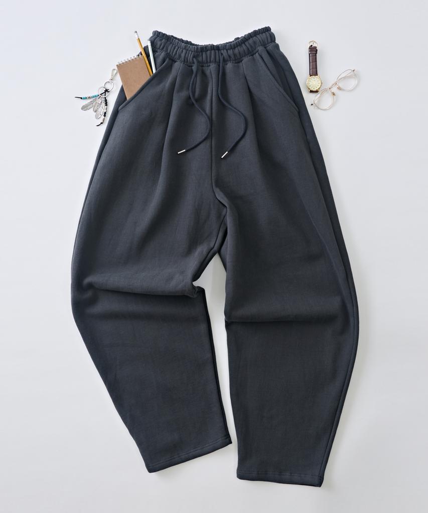 ANALOG MOOD Soft Curved Brushed Sweatpants (Charcoal)
