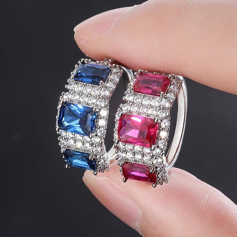 Sace Gems Classic Copper Alloy Zircon Ring Ladies Jewelry Wedding Promise Party Gift