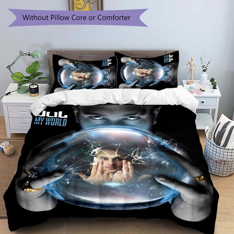 3pcs Jul Fait d'or pattern bedding set duvet cover set includes duvet cover &pillowcases, perfect all season bedroom decoration & gift