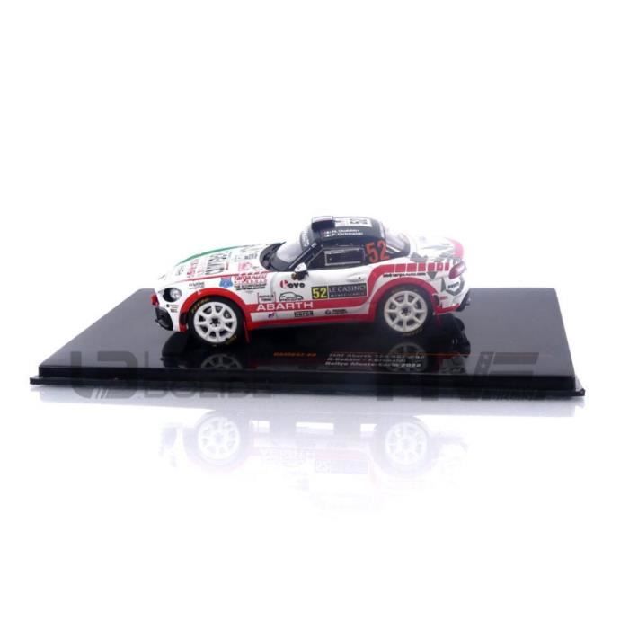 Voiture Miniature de Collection - IXO 1/43 - FIAT Abarth 124 RGT - Blanc / Rouge / Vert