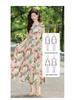 New Summer Floral Cotton-Silk Sleeveless Dress - Plus Size, Loose Fit, Slimming, Vacation Style Mom’s Long Dress