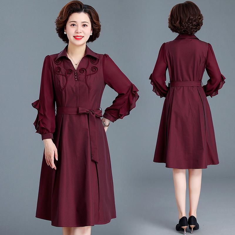 

2026 Elegant Spring Wedding Banquet Dress for Mothers-in-Law - Stylish, Formal, and Age-Appropriate M (80-105 jin)
