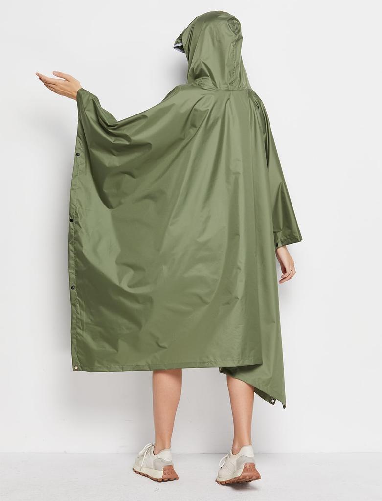 Cycling Rain Rain Commuting to Work or Rainy Storage Bag Included [Moli&Hani] Men's Raincoat, Poncho, Women's Rainwear, Waterproof, Hat, Lightweight,