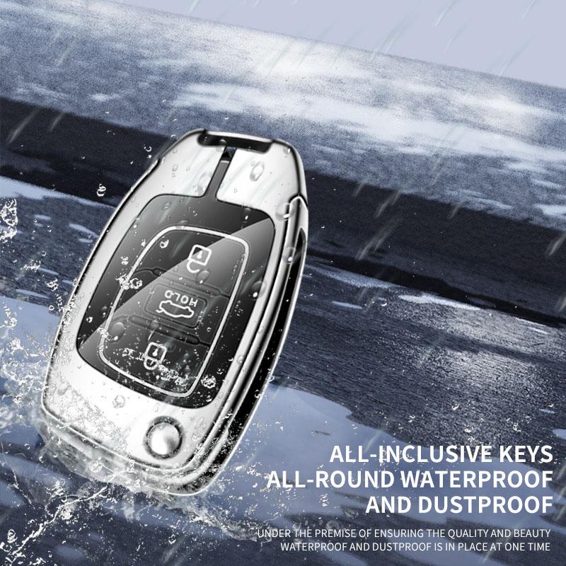 Zinc Alloy Car Key Case Cover Bag For Hyundai Solaris HB20 Veloster SR IX35 Accent Elantra For KIA I 20 Forte K2 K3 K5 Sportage
