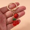 Cute Resin Cherry Keychain Simulation Fruit Key Rings Pendant for Women Girls Handbag Decor DIY Key Chain Jewelry Gifts
