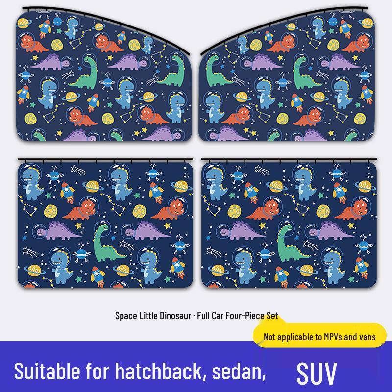 Car Sunshade Curtains: Blackout, Heat Insulation, Privacy, Cartoon Design