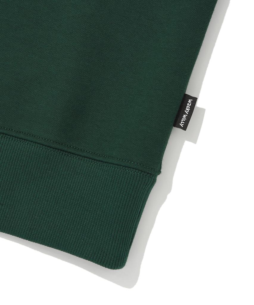 WACKY WILLY Sweat Collar Short Sleeve T-Shirt Green