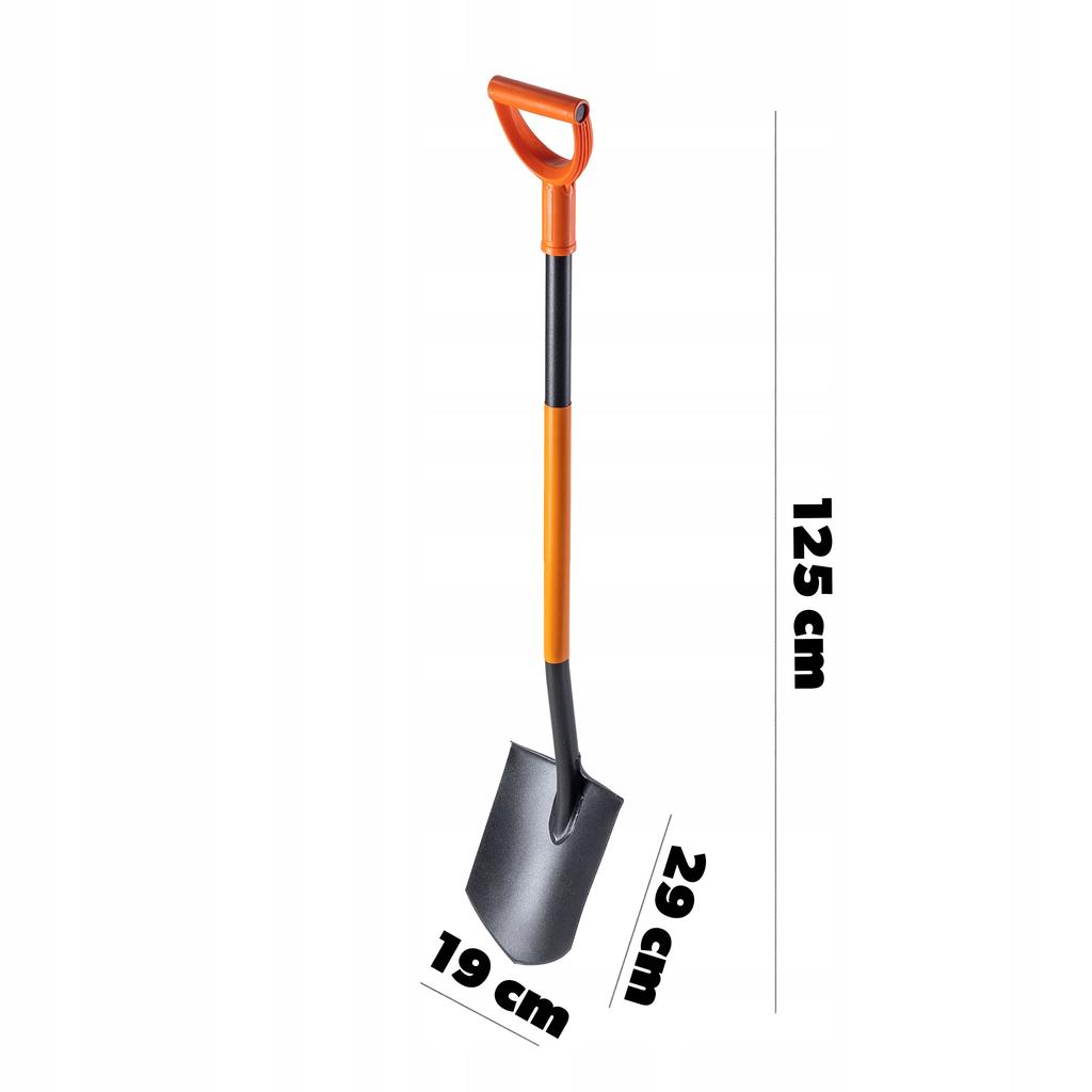 KADAX Spade Shovel Sharp 125cm Metal Garden Hardened Ergo Handle