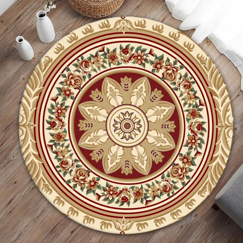Dekorace obývacího pokoje v marockém stylu Kulatý koberec Bohémský koberec Velkoplošné koberce do ložnice Domácí Houpací křeslo Podložka na podlahu
