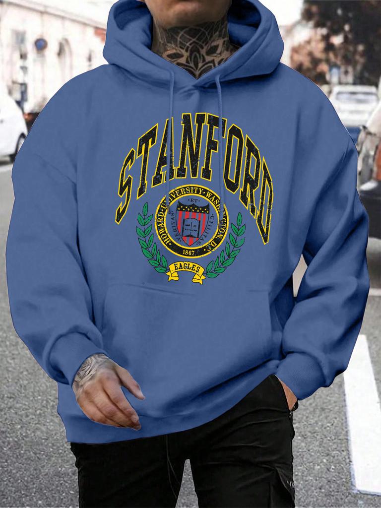 Stanford Eagles 1867 Prints Men Hoodies Pocket Comfortable Hoody Casual Hip Hop Long Sleeve Harajuku Unisex Fleece Clothing
