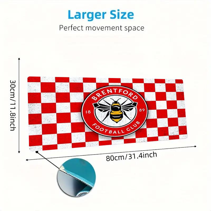 Brentford FC Color Mouse Pad Large Gaming Table Cushion Non-slip Laptop Tablet Big Mousepad XXL Mat Mini PC Playmat With Lock Edge
