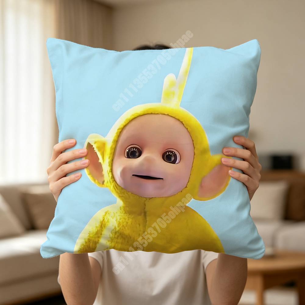 Kid Childhood Cartoon TTeletubbiES Sofa Couch Pillow Cover Cushion Case Cozy Bedroom Accent Studio Furnishing