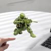 Rifle Soldier Figurine Realistic Green Soldier Statue Sculpture Metal Model Toy Home