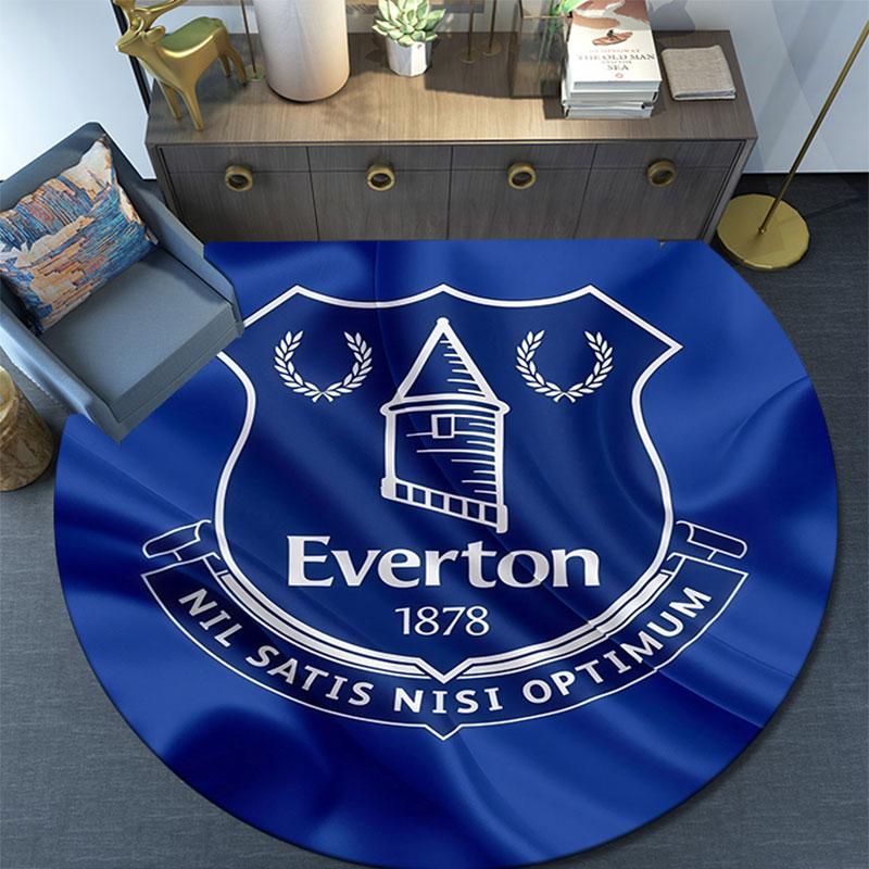 Everton FC Pattern Round rug,Carpet Rug for Living Room Bedroom Playroom ,Non-slip Floor Mat,Holiday Gifts and Birthday Gifts.