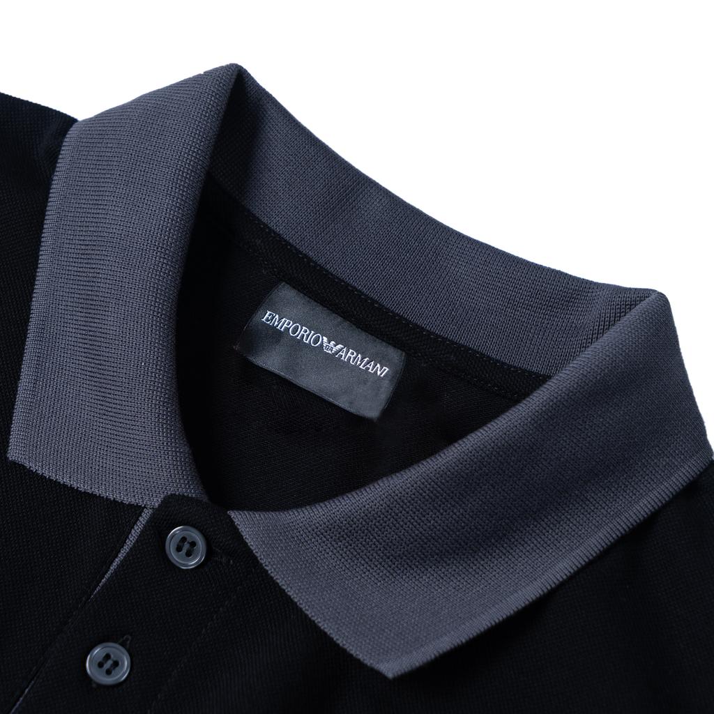 Emporio Armani SS24 Polo Shirt Men's Black 3D1FM1-1JTKZ-0999