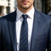 Men Tie Formal Striped Spotted Print Groom Wedding Tie Pointed High-End Style Business Necktie Outfit Accessory