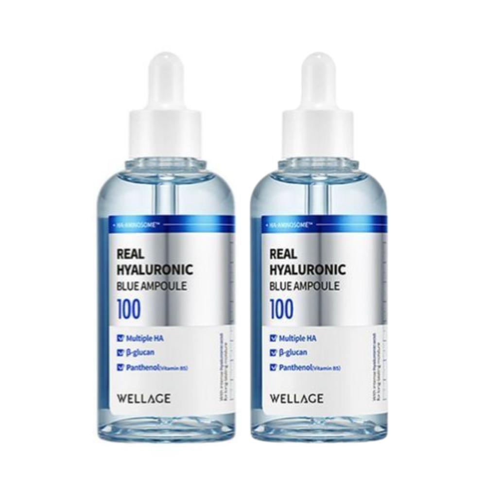 WELLAGE Real Hyaluronic Blue 100 Ampułki Zestaw (75ml x 2)