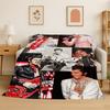 Retro The King E-Elvis Presley Měkká flanelová deka, Útulná deka na postel, Gauč, Pohovku, Ložnici, Obývací pokoj, Cestování, Piknik dítě