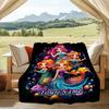 1PC Custom Name Mermaid Fantasy Adventure Outdooor Flannel Blankets Patterns Throw Blanket All-Season Soft Gift for Couch, Bed, Camping Gifts