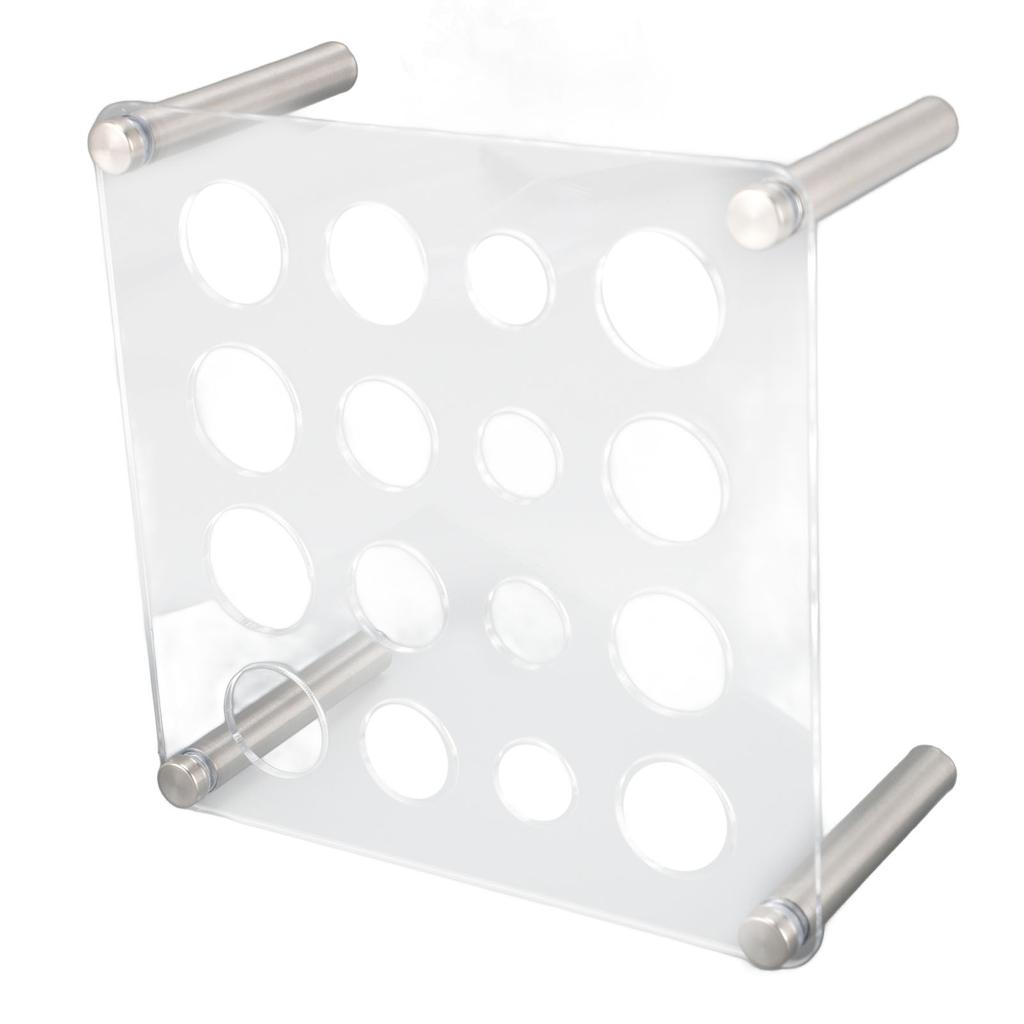 Chess Piece Die Crafting Holder 16 Holes Acrylic Board and Aluminum Support Rods for International C