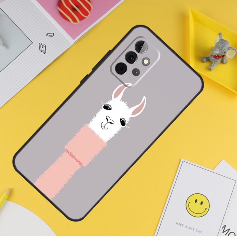 Cute Alpaca Donkey Case For Samsung Galaxy A55 A35 A25 A15 A51 A71 A12 A32 A52 A13 A33 A53 A14 A34 A54 Coque