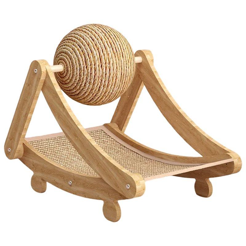 CYCLI-Indoor Cat Scratcher Vertical Sisal Ball Sisal Cat No Crumbs For Kittens Claw Grinding Pet