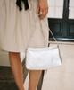 Ouro Bow Leather Bag [ Silver ]