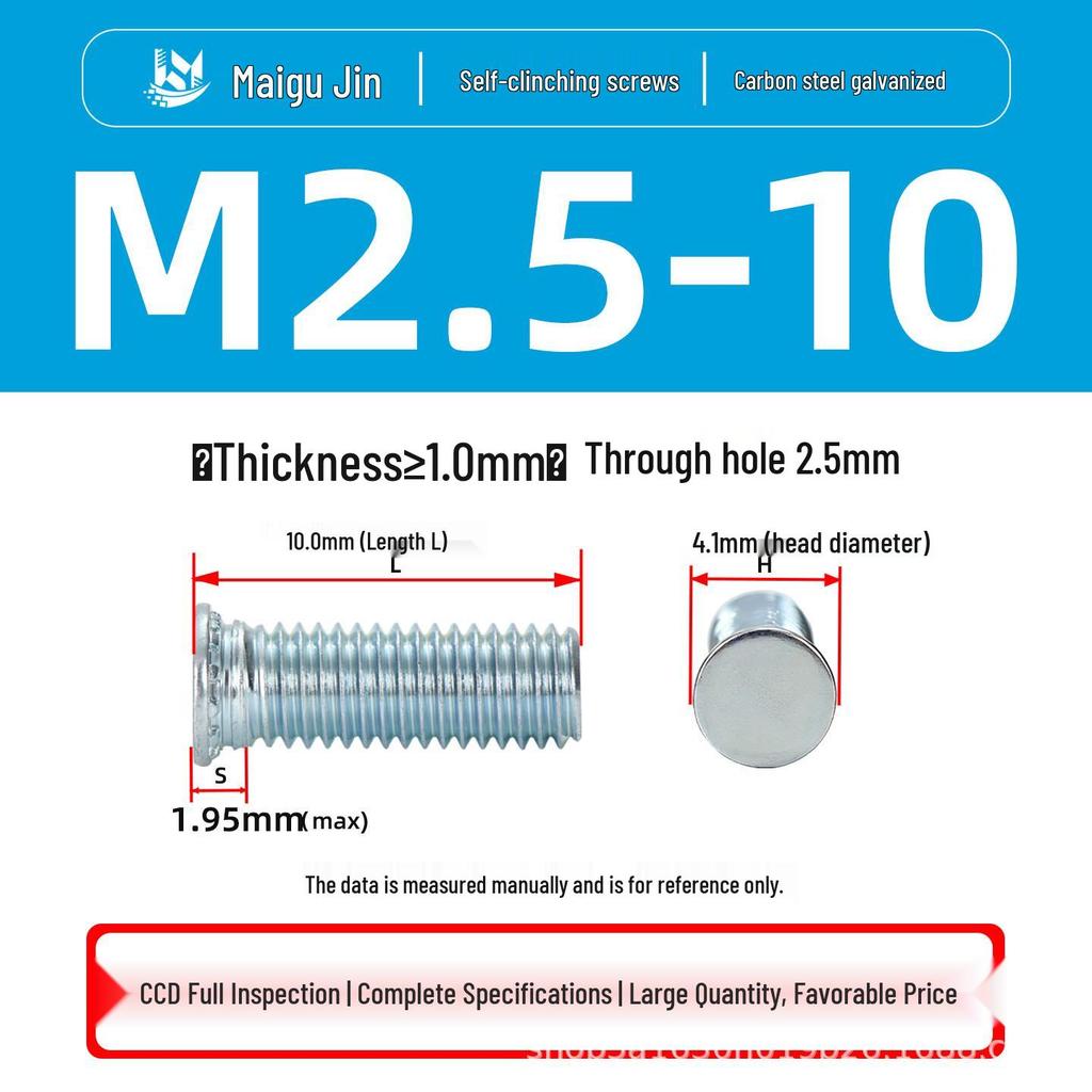 Flat Head Carbon Steel Galvanized Rivet Nuts FH-M2 to M10 - Free Shipping