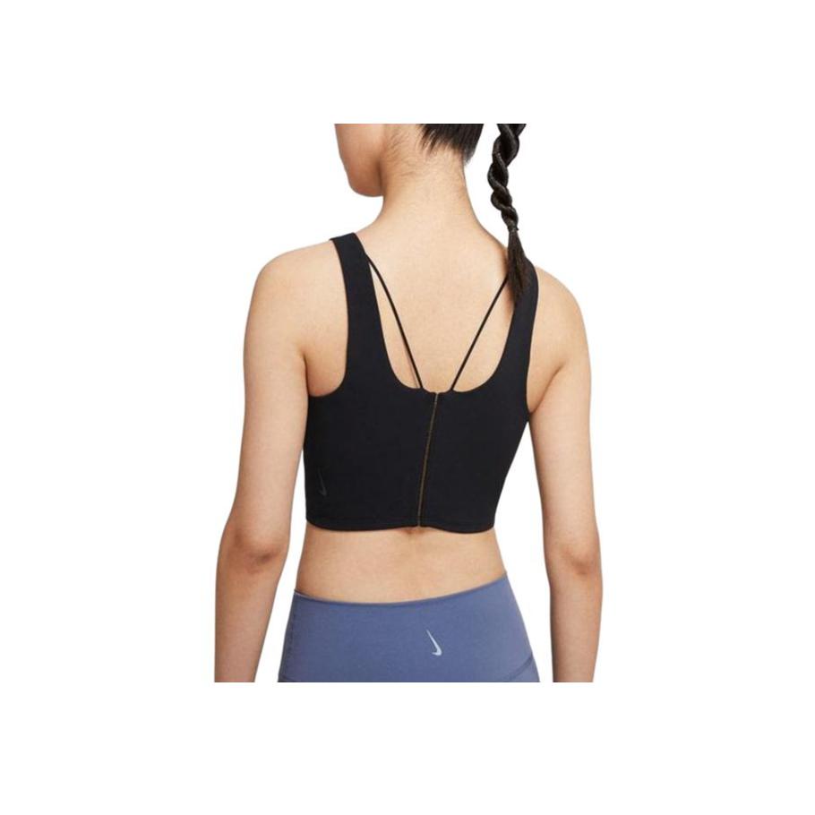 Nike Yoga Luxe Infinalon Crop Tank Top Women Tops Black CJ3666-010