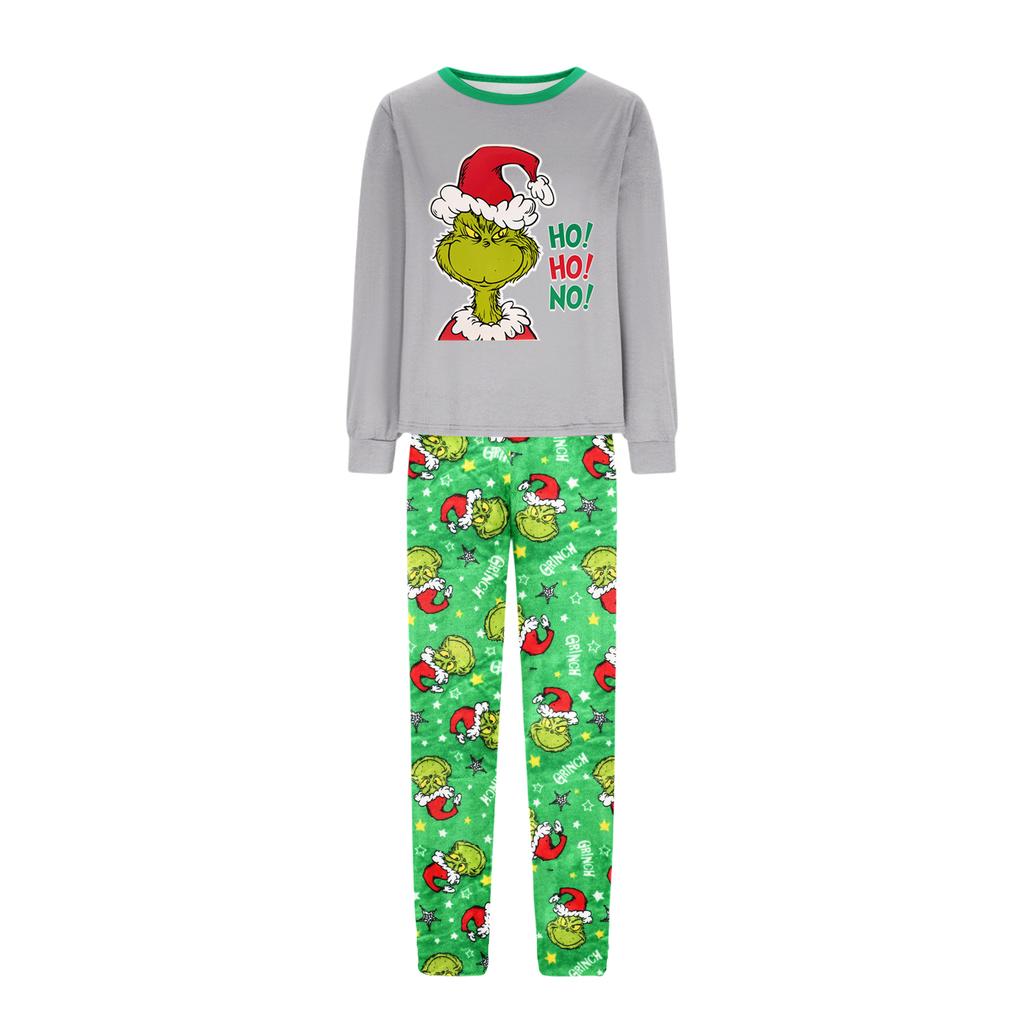 Parent-child Christmas Print Home Suit Long-sleeved Top And Pants