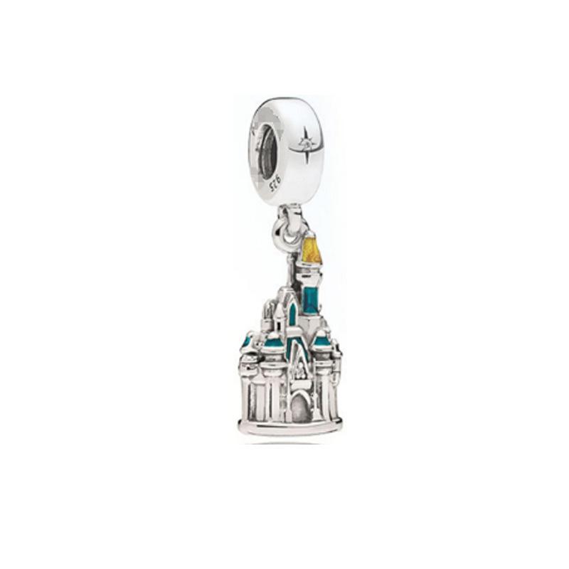 Plata S925 Gran Bretaña España Dominio Brasileño Bandera Nacional Colgante Cuentas de Edificio Ajuste Pulsera Accesorios de Joyería Encanto