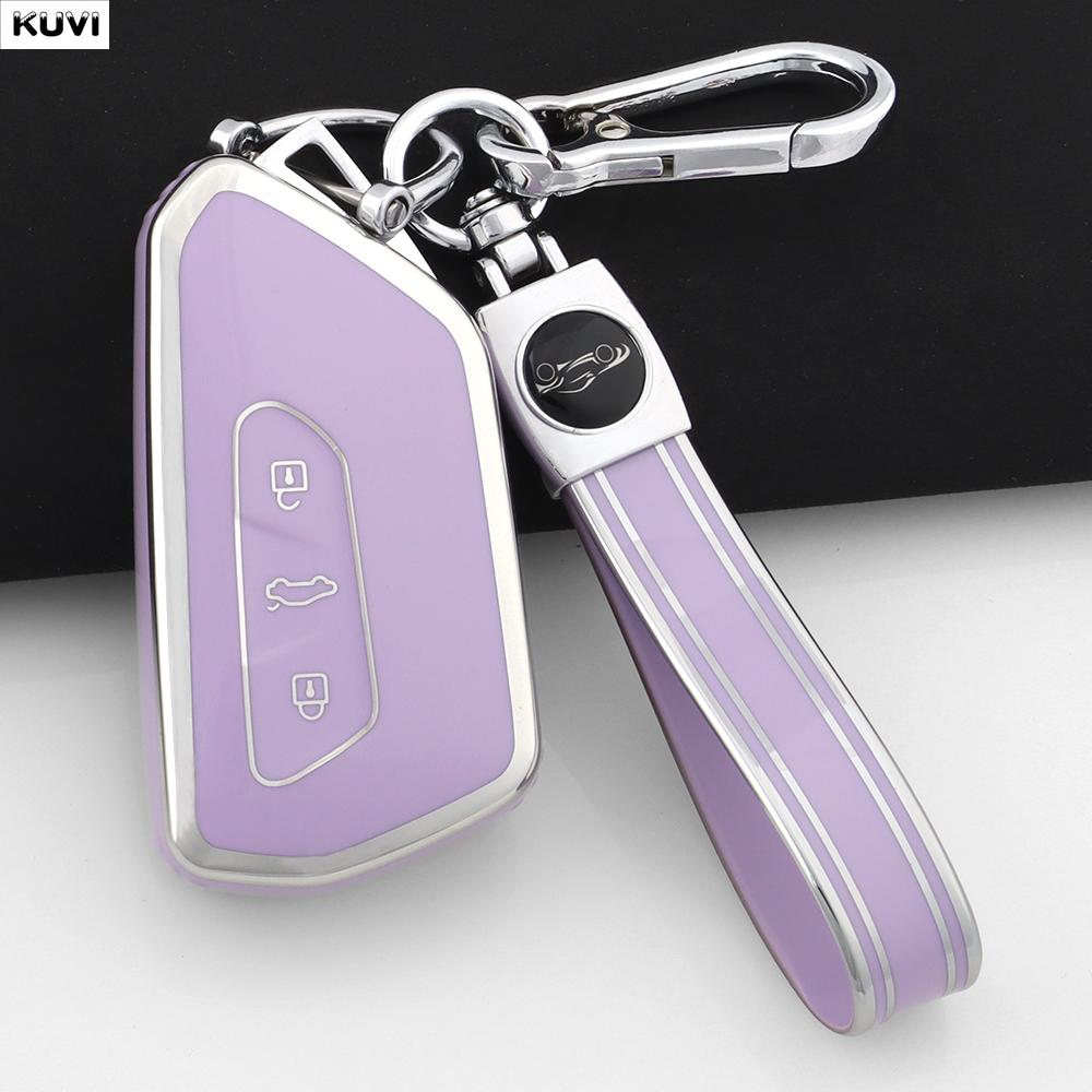 Tpu Car Smart Key Case Cover For Vw Volkseagen Golf 8 Mk8 Id.3 Id.4 Cupra Skoda Octavia A8 Seat Leon Mk4 Formentor Tarraco