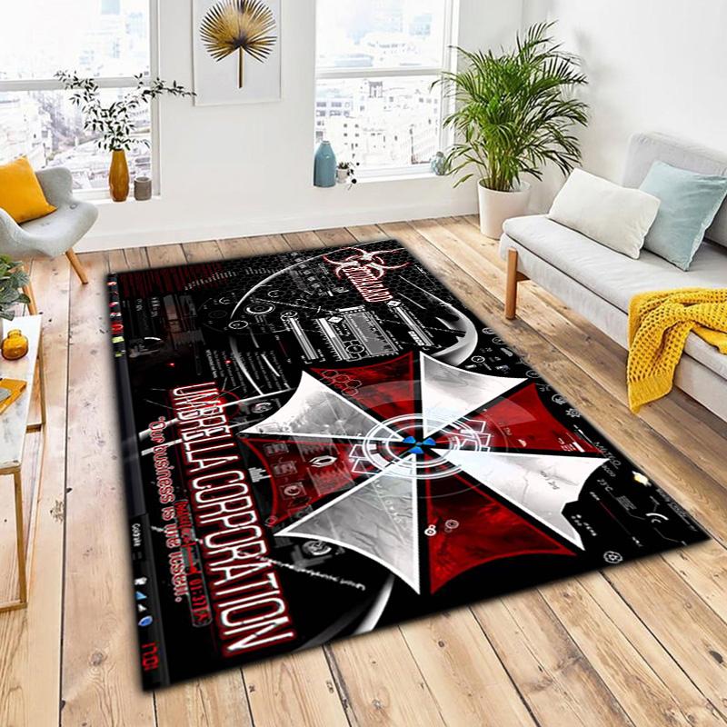 Sci-Fi game Resident Evil, Umbrella Corporation, soft carpet, home living room, office chair pad, door mat, door mat carpet U6