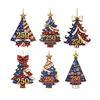 Celebration Tree Presentation Set with 6 Acrylic Christmas Accent, Anniversary Flag Theme for Indoor Seasonal Styling and Gift Accent