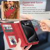 iPhone 16/15 Magnetic Leather Wallet Phone Case Cover
