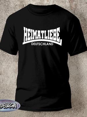 A German-Style T-Shirt Featuring a New Heimatliebe Graphic Design. It Has a Classic Fit And Is Made from Soft
