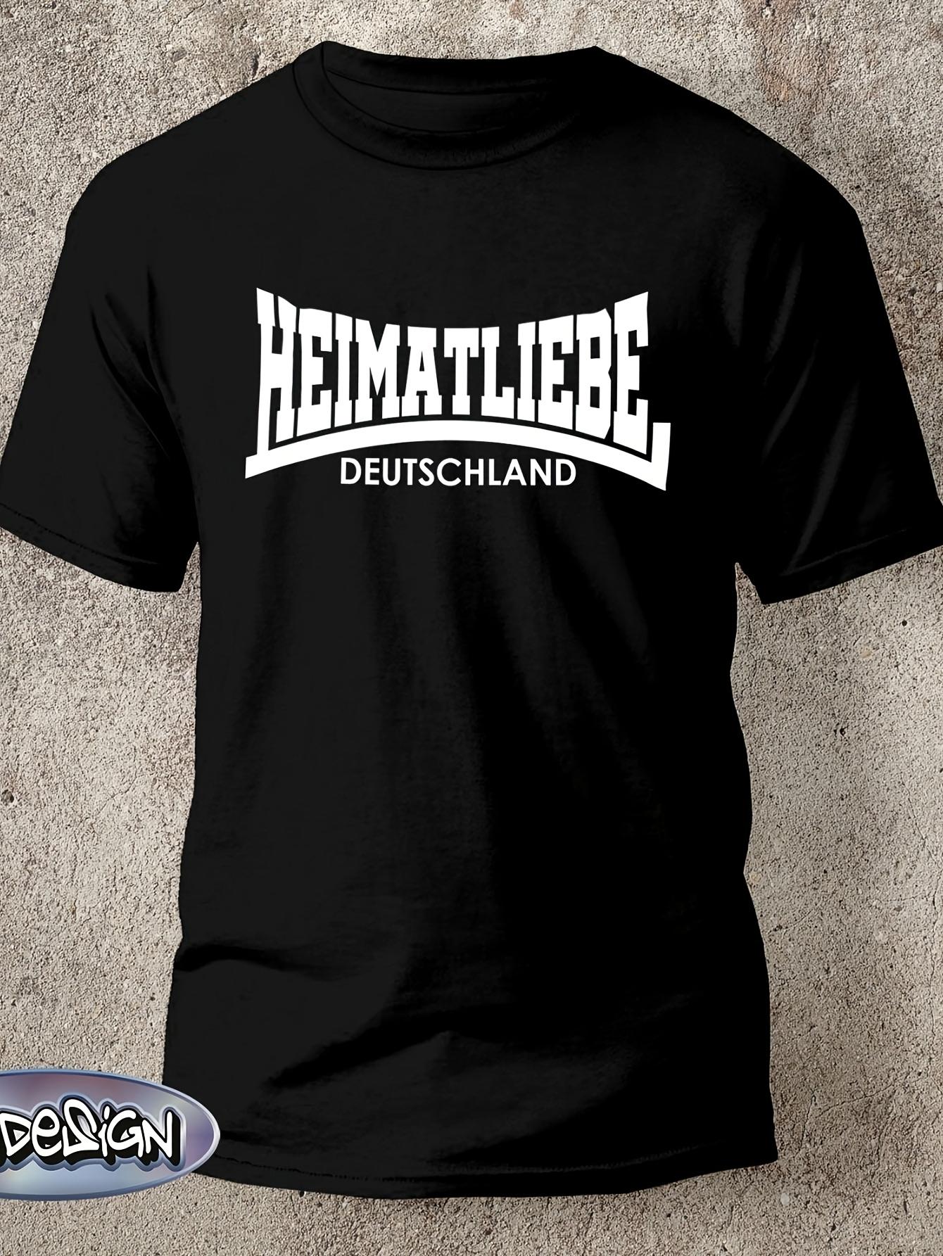 A German-Style T-Shirt Featuring a New Heimatliebe Graphic Design. It Has a Classic Fit And Is Made from Soft M