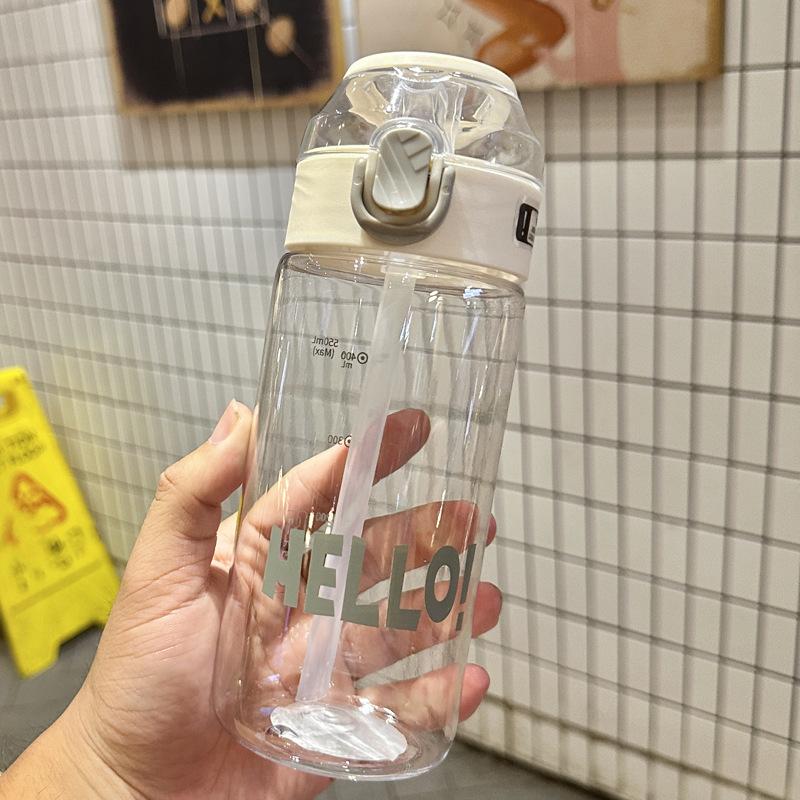 

Large Capacity 550ml 650ml 800ml Portable Pop Up Straw Plastic Water Bottle With Lock Clip Sealed Leak Proof Cup For Office School Outdoor 550ML