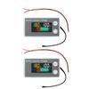 DiyStudio 2PCS Digital Voltmeter Battery Meter with Alarm Temperature Battery