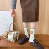 1Pair Cartoon Winter Socks Soft Middle Tube Socks Cute Floor Sleep Socks  for Woman Girls