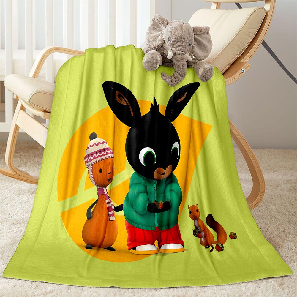 Bing's Colorful Adventure Blanket Warmthful Decor Suitable for Chair Picnics Bed Four Seasons Multipurpose Modern