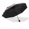 1pc Outdoor Umbrella with Anime Characters - Automatic Opening/Closing, Portable 3-Fold Design, 8-Rib Iron Frame - Perfect Gift for Fans, Travele